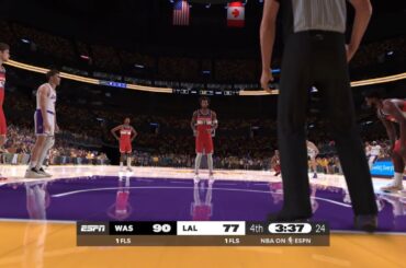 NBA 2K25 Gameday Simulation | WIZARDS vs LAKERS 4TH QTR HIGHLIGHTS