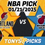 Portland Trail blazers vs. Miami Heat Pick 1/21/25 NBA Pick Prediction