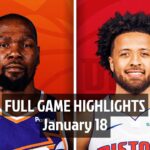 Phoenix Suns vs Detroit Pistons | Full Game Highlights | 18 January 2025