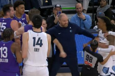 Ja Morant gets heated with Jazz and Taylor Jenkins & Zach Edey were ready to fight