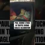 Paul George got stuck in Philly traffic 😅