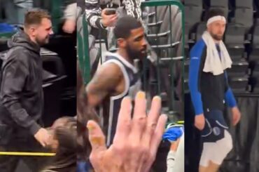 Luka Doncic, Irving and the Mavericks Immediately after Beating Washington Wizards