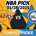 LA Lakers vs. Philadelphia 76ers Pick 1/28/25 NBA Pick Prediction