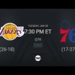 Los Angeles Lakers @ Philadelphia 76ers Live Scoreboard