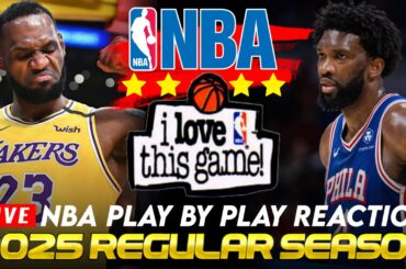 🔴LA LAKERS vs PHILADELPHIA 76ers │ NBA Basketball Game Play-By-Play Reaction & Scoreboard
