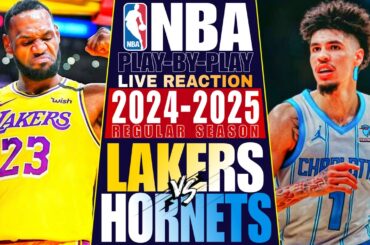 🔴LA LAKERS vs CHARLOTTE Hornets │ NBA Basketball Game Play-By-Play Reaction & Scoreboard