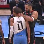 Dillon Brooks Grabs Trae Young's Neck, Both Receive Double Techs