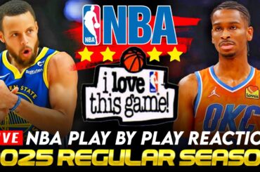 🔴GOLDEN STATE WARRIORS vs OKC THUNDER │ LIVE NBA Game Play-By-Play Reaction & Scoreboard