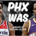 Phoenix Suns vs Washington Wizards Full Game Highlights | Jan 25 | 2025 NBA Season