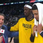 Pascal Siakam jokes Windy was blocking him in their interview 🤣 'I CAN'T BLOCK YOU!' | NBA on ESPN