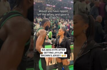 🏀☘️ SHOCKING! Bia asked for Jaylen Brown’s Celtics jersey!
