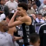 Victor Wembanyama Runs After Ivica Zubac After Being Shoved in the Back