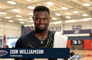 Zion Williamson on staying healthy, chemistry with Dejounte Murray | Pelicans Practice 1/30/25