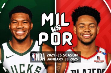 MILWAUKEE BUCKS vs PORTLAND TRAIL BLAZERS | FULL GAME HIGHLIGHTS | January 28, 2025 [1080p]
