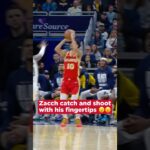 Pretty no-dip 3 from the rookie 🤌🇫🇷 #nba #hawks #zaccharierisacher