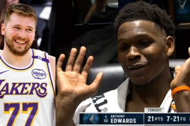 Anthony Edwards hilarious reaction to Luka Doncic trade to Lakers 😂