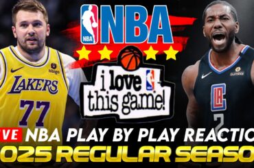 🔴LAKERS vs CLIPPERS │ 2025 NBA Basketball Game Play-By-Play Reaction & Scoreboard