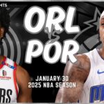 Portland Trail Blazers vs Orlando Magic Full Game Highlights | Jan 30 | 2025 NBA Season