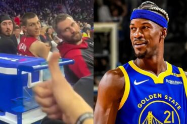 Miami fan tells Heat bench mid-game about Jimmy Butler trade to Warriors 😂