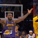 LeBron James logo 3 and three straight 3's vs Warriors has Bronny hyped