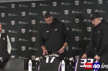 Sacramento Kings GM Monte McNair introduces Jonas Valanciunas & Jake LaRavia after trade deadline