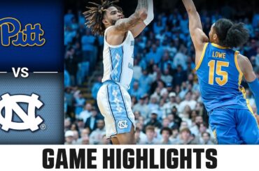 Pitt vs. North Carolina Game Highlights | 2024-25 ACC Men's Basketball