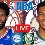 LIVE: PHILADELPHIA 76ERS vs MILWAUKEE BUCKS | NBA | PLAY BY PLAY | SCOREBOARD