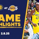 Indiana Pacers Highlights at Los Angeles Lakers | February 8, 2025