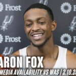 De'Aaron Fox Postgame vs Washington Wizards | 2.10.2025