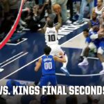 FINAL SECONDS of Mavericks-Kings WILD OT ending 😮 | NBA on ESPN