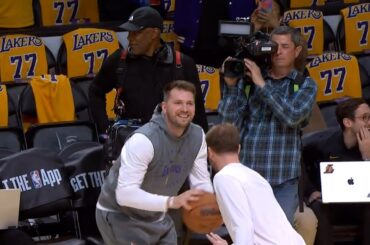 Luka Doncic FULL pregame warmup before Lakers debut