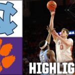 North Carolina Tar Heels vs. Clemson Tigers | Full Game Highlights | ESPN College Basketball