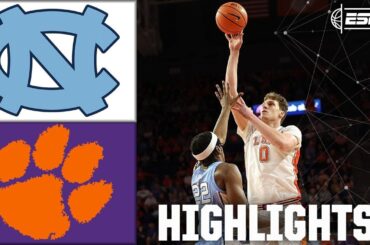 North Carolina Tar Heels vs. Clemson Tigers | Full Game Highlights | ESPN College Basketball