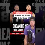 Spurs trade for De’Aaron Fox!