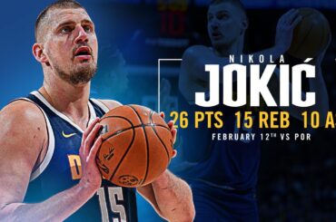 Nikola Jokić Full Game Highlights vs. Trail Blazers 📺 | 2/12/25