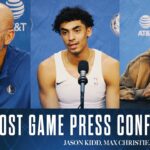 Jason Kidd, Max Christie, & Kyrie Irving | Post Game vs GSW | 02/12/25