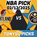 Portland Trail Blazers vs Denver Nuggets Pick 2/12/25 NBA Pick Prediction
