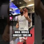 all in a day’s work for #mikalbridges 😤 #knicks #shorts #timeline #bts #gameday #basketballshorts