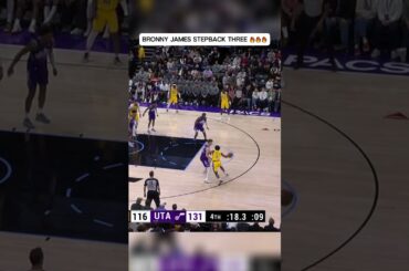 Bbronny James stepback three vs Utah Jazz 🔥