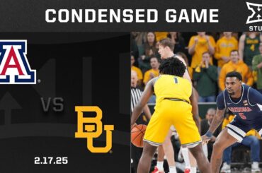 #19 Arizona vs. Baylor Condensed Game | 2024-25 Big 12 Men's Basketball