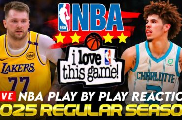 🔴LAKERS vs CHARLOTTE HORNETS │ 2025 NBA Basketball Game Play-By-Play Reaction & Scoreboard