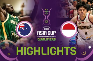 Australia 🇦🇺 v Indonesia 🇮🇩 | Highlights | FIBA Asia Cup 2025 Qualifiers