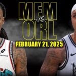 Memphis Grizzlies vs Orlando Magic Full Game Highlights - February 21, 2025 | NBA Regular Season