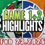 Boston Celtics Vs New York Knicks Game 1st+2nd Highlights Feb 23,2025 NBA Season 2024-25