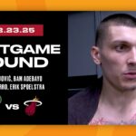 Nikola Jović, Bam Adebayo, Tyler Herro, Erik Spoelstra | Postgame Interview | February 23, 2025