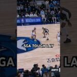 SGA keeps the dribble alive and gets to the rim for the tough finish