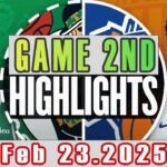 Boston Celtics Vs New York Knicks Game 2nd Highlights Feb 23,2025 NBA Season 2024-25