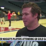 Denver Nuggets players attending Grand Rapids Gold game