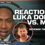 Stephen A. REACTS to Luka's triple-double revenge vs. Mavs + HEATED DEBATE over Cavs 👀 | First Take