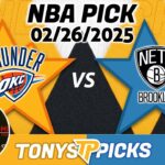 Oklahoma City Thunder vs Brooklyn Nets Pick 2/26/25 NBA Pick Prediction